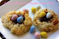 Coconut Macaroon Nutella Cookie Nests recipe