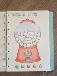 Mood tracker idea for your bullet journal or planner. Love how colorful this is!