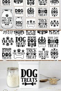 Dog Treat Jar SVG Bundle, #AD, #Bundle, #SVG, #Jar