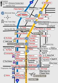 Las Vegas Strip Monorail & Trams Map