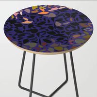 From sideshow to show-stopper, our side tables will be a stunning modern accent to your space. Selecting from our wide array of artist's designs printed with a satin finish on birch wood, you’ll take any room from zero to a hundred. Available in a square or round table top, and black or gold leg colors.