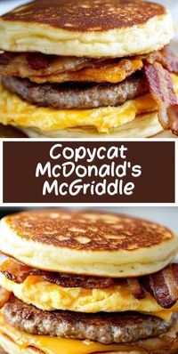 Title: The Best Homemade McGriddle Recipe for an Easy Breakfast Description: Enjoy the ultimate homemade McGriddle recipe! This easy-to-follow recipe delivers a perfect balance of sweet and savory, just like the classic McDonald’s McGriddle. Make it in minutes for a satisfying breakfast!