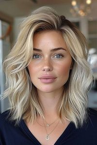 Save this pin for mid-length choppy layers, a highly requested style for a trendy, contemporary appearance. Looking for a haircut that's both dynamic and fashionable? Tap to see how these playful, uneven layers can inject life into shoulder-length hair, creating a fresh, edgy look that's perfect for updating your style.