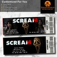 Printable Family Movie Night Scream VI Ticket by DreamWorldPrintables on Etsy