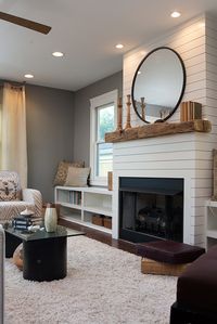 Contemporary and clean to enhance the modern feel of the room fireplace facing