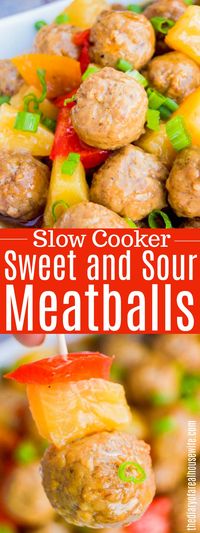 Slow Cooker Sweet and Sour Meatballs