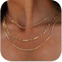 Material: 14k Gold Plated Hypoallergenic Lead & Nickle Free Tarnish Free Length: 14” & 16.5” With 2” Extender 3pc Necklace Set