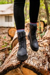 #matteleather #blackleather #blackboots #chunkyoutsole #womensboots #fallwinterstyle #streetstyle