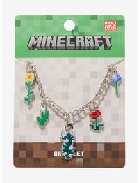 Minecraft Flowers Charm Bracelet