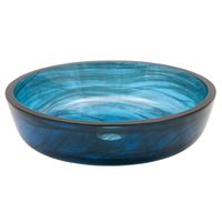 Add style and elegance to your bathroom space by selecting this amazing Eden Bath Mist Flat Bottom Glass Vessel Sink in Blue. Easy to handle and maintain.