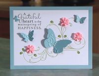 Butterflies Thank You Card, Stampin' Up Pursuit of Happiness