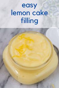 Creamy and tart, lemon cake filling takes minutes to make. Brighten cakes and desserts with sunny homemade lemon custard. Make this easy lemon cake filling recipe today! 