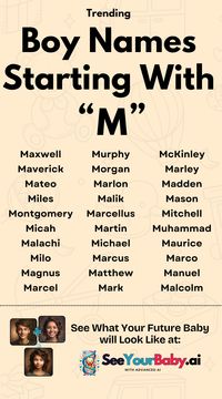 Looking for the perfect middle name for your little man? We've got you covered! Discover 30+ unique, classic, and trendy middle names starting with 'M' that will make your baby boy's name stand out. Don't miss out on these amazing options!