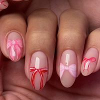 More bows for this season 🎀✨ So fuuun!!! @kokoistusa @nailthoughts clear builder / baby cakes base @mpa_onlinestore color palette for the bows @ateliersalonsupply red and white gel polish for the bows @luxury.nailshop akzentz shine on top coat #manicure #manicuracombinada #caguasuñas #uñalargas #nailsdesign #nailsnailsnails #nailsofinstagram #nailsinspiration #nailsinspo #nailitdaily #manicura #nails #gelnails #caguas #puertorico🇵🇷 #nails💅 #nailsart #gelpolish #gelpolishnails #gelnailsdes...