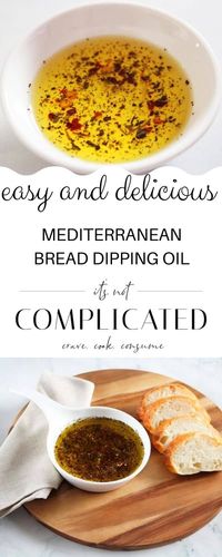 This delicious Bread Dipping Oil with Mediterranean flavours takes minutes to prepare, and makes a fabulous appetiser! Serve with your favourite bread, some shavings of Parmesan cheese and a glass of wine! #breaddippingoil #dippingoil #flavouredoil #mediterraneandippingoil #mediterraneranflavours #appetisers #cravecookconsume #itsnotcomplicatedrecipes