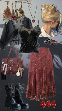 #whimsigoth #outfitinspo #red #witchy