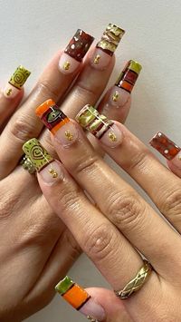 Earth tone nails