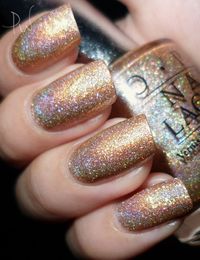 OPI: DS Shimmer (JP) | Great for Thanksgiving, Christmas or New Year's. Love the iridecense and depth of the gold shimmer.