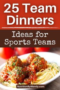 Are you looking for some new team dinner ideas to provide for a sports team? Click on this pin for 25 team dinner ideas that can help ensure athletes are fueled to perform at their best.