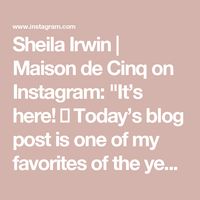 Sheila Irwin | Maison de Cinq on Instagram: "It’s here! 🎉 Today’s blog post is one of my favorites of the year because we’re sharing the TOP 10 POSTS OF 2024!⁣
*To get to the post, comment TOP10 below and l’ll send you a direct link!😍⁣
⁣
And this year, we’re sharing all YOUR favorites - the best sellers at MdC, top links clicked, most loved recipes, shows, and more! 👏🏻 ⁣
It’s so fun to see what you loved most over the year - so hop over and take a peek!😍⁣
⁣
Ways to get to the post:⁣
*comment TOP10 below for a direct link to be sent to your DMs⁣
*Go to my LINK IN PROFILE and tap on this pic⁣
*you can also shop the best sellers of 2023 on the @shop.LTK app https://liketk.it/51iXR"