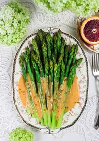 Asparagus with Maltaise Sauce - Rhubarb & Lavender