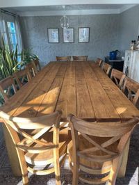 Rustic FARM TABLE 10 Ft or 12 Foot Set W/you Pick Chairs Farm House Country Cabin Distressed Large Kitchen Dining Table Custom Sizes Colors - Etsy