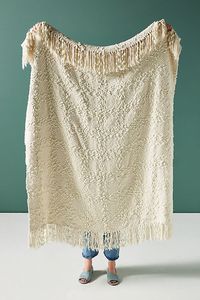 Textured Chenille Throw Blanket | Anthropologie