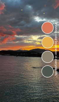 color palette "Sunset View from the Cafe at Imrang Beach" VioKing