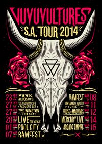 Vuvuvultures S.A. Tour 2014 by Ian Jepson, via Behance