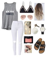 "@amayadammee" by amaya-damme on Polyvore featuring Old Navy, LoveStories, The Giving Keys, Birkenstock, Skinnydip, Ray-Ban, Charlotte Russe and NARS Cosmetics