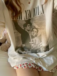 lana del rey t shirt, flowery skirt