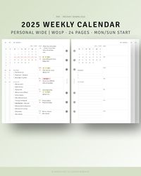 Weekly Daily Schedule Organizer, Weekly Overview with 2025 Calendar Template, To do list, Digital Download, Productivity Planner, Weekly To do list, Simple Week Planning Pages for Minimalist, Monday Sunday Start  [💡MonthlyJoy's CheckPoint!] 2025 𝑾𝒆𝒆𝒌𝒍𝒚 𝑷𝒍𝒂𝒏𝒏𝒆𝒓 𝑷𝒆𝒓𝒔𝒐𝒏𝒂𝒍 𝑾𝒊𝒅𝒆 𝑰𝒏𝒔𝒆𝒓𝒕𝒔 𝑷𝒓𝒊𝒏𝒕𝒂𝒃𝒍𝒆. Using these Inserts is a perfect way to manage your week more productively and helps you easily plan and track your everyday schedule and tasks! You can print and use it as much as you want, whether it's for each month or week.  · 2025 Calendar (Jan-Dec): 24 Pages · Priorities, To-do List | Week · Monday, Sunday Start Included (*𝑼𝒏𝒅𝒂𝒕𝒆𝒅)  [📏SIZE] PERSONAL WIDE (4.75 x 6.75 inches)