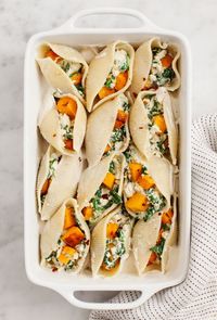 Vegan Butternut Squash Stuffed Shells / http://loveandlemons.com