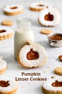 You’ll love these soft and buttery pumpkin Linzer cookies! This shortbread sandwich cookie is perfect for autumn dessert or gifting.