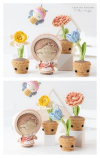 Flower Garden (Daffodil, Bellflower, Gerbera) Crochet Pattern