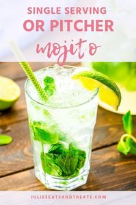 How to make a delicious mojito! This recipe explains how to make a single serving mojito or a pitcher of mojitos whichever you'd prefer. Mojitos are the perfect summer cocktail. So light and refreshing with mint! #recipe #cocktail