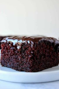 This One-Bowl Chocolate Cake is a rich and decadent moist chocolate cake made in just one bowl. The fudgy frosting is irresistible!