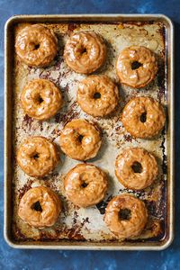 Baked Pumpkin Donuts with Maple Glaze