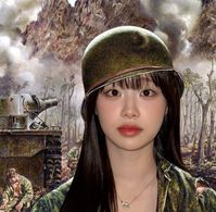 loona loossemble chuu kim jiwoo meme ijbol haha silly silliness lmao lmfao funny lol giggle tomfoolery humor 100 yard stare military guy meme