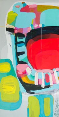 "Missed Call" by Claire Desjardins. 24"x48" - Acrylics on canvas.