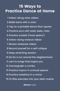 15 Ways to Practice Dance at Home – Dance Insight