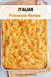 This easy Italian focaccia bread recipe is filled with fresh rosemary and garlic and is so easy to make. Made with pantry staples!