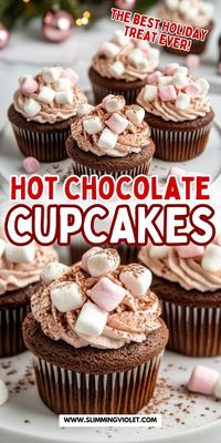 Treat yourself to hot chocolate cupcakes, a rich and decadent dessert that’s perfect for winter. These chocolatey cupcakes come topped with marshmallow frosting, delivering the comforting flavors of hot cocoa in every bite. They’re easy to make and guaranteed to be a crowd-pleaser at your holiday parties. Save this pin and check out the recipe for a cupcake that’s both festive and delicious!