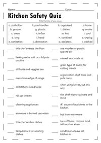 Teach your kids the importance of kitchen safety with our printable worksheet. Help them develop good habits early on and keep them safe while they're helping out in the kitchen. Download the worksheet and start the lesson today! #KitchenSafety #PrintableWorksheets #HomeCookingTips #worksheetskitchensafety