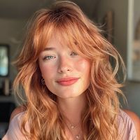 magnific hvvUIeE9Fa42OJoGfvwq Strawberry Blonde Hair Curtain Bangs