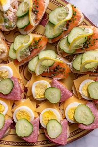 Obložené Chlebíčky are Czech open-faced sandwiches or "garnished breads." They are very customizable, and perfect for snacking or entertaining guests. Get creative or use classic flavors to put together a gorgeous spread of hand-held delights.