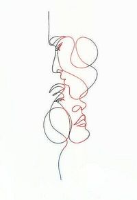 Love is precious. Line tattoo idea for couple in love.