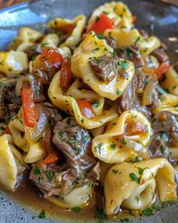 Cheesesteak Tortellini Recipe in Creamy Provolone Sauce - optimal recipes