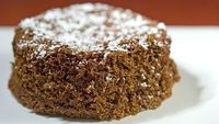 Acorn Flour Cake based on Italian Chestnut Cake (Castagnaccio).  Delicious! As the author says, it turns out like gingerbread, despite no added spices. Dark, moist, flavorful.