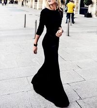 City Skylines Reversible Long Sleeve Maxi Dress - Black